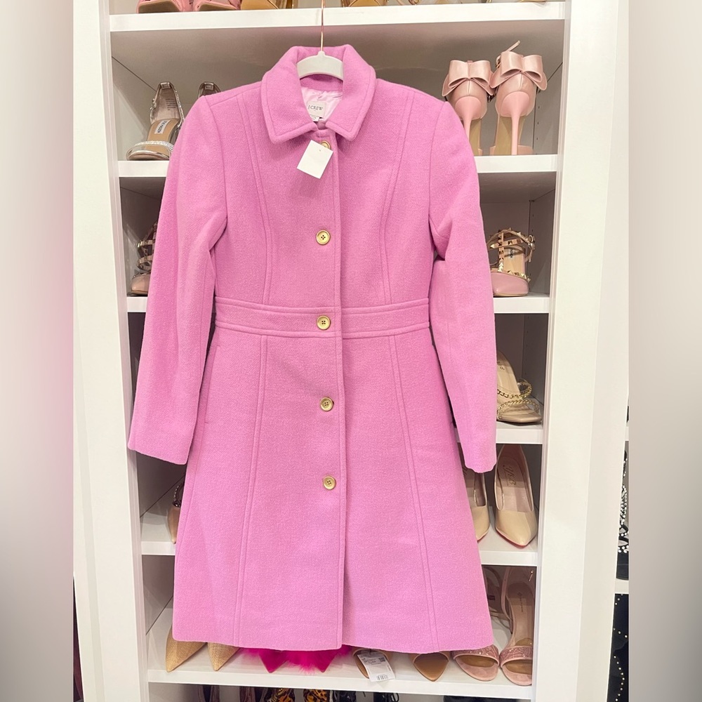 Last One NWT PINK J. CREW Wool-blend lady coat - Picture 12 of 17